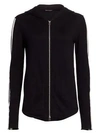 ATM ANTHONY THOMAS MELILLO Striped Cashmere Blend Zip Hoodie