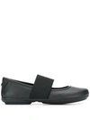 Camper 'right Nina' Leather Ballerina Flat In Black