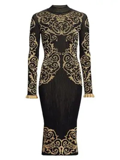 slim fit dress slacks FENDI KIDS Cutout Detail Dress Black – MAISONDEFASHION.COM main image 1