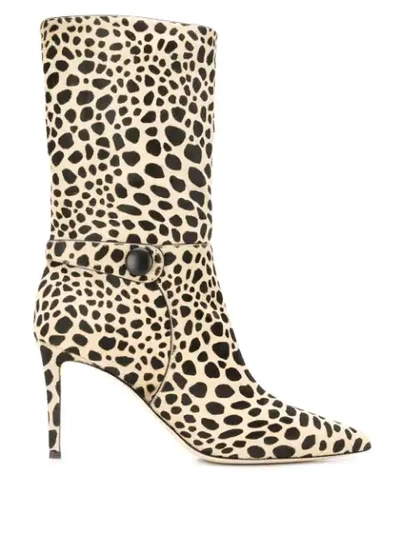 Giuseppe Zanotti Beige Leather Ankle Boots In Brown