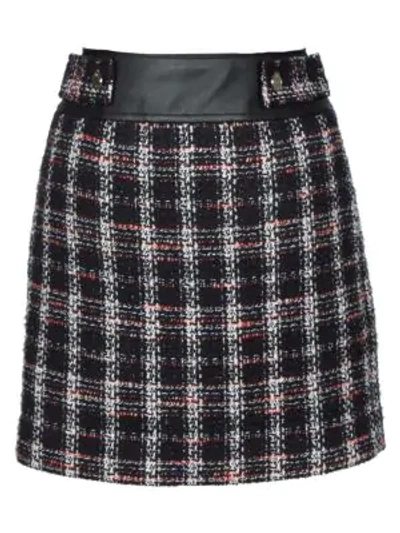 Maje Jisido Tweed Mini Skirt In Black