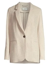 PESERICO Knit Sleeve Wool Blend Jacket