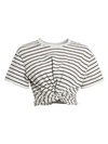 ALEXANDER WANG T Striped Twist Crop T-Shirt