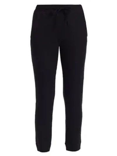 Atm Anthony Thomas Melillo Waffle Knit Cropped Jogging Pants In Black