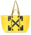 Off-white Diagonal Arrows Logo Print Tote In Yellow