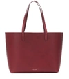 Mansur Gavriel Large Leather Tote Bag In Red
