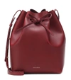 Mansur Gavriel Vegetable-tanned Leather Mini Bucket Bag In Red