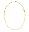 ANISSA KERMICHE DUEL GOLD-PLATED PEARL NECKLACE,P00418815