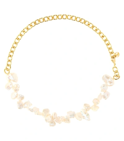 Anissa Kermiche Two Faced Shelly Gold-plated Pearl Necklace