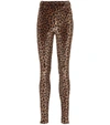 ATTICO LEOPARD-PRINT STRETCH-VELVET PANTS,P00401190