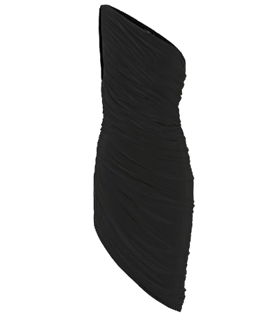 Norma Kamali Diana Jersey Minidress In Black