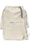 SAINT LAURENT TEDDY LEATHER BUCKET BAG