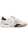 GOLDEN GOOSE SUPERSTAR DISTRESSED LEATHER SNEAKERS