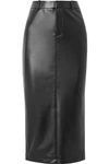 ALEXANDER WANG Faux stretch-leather midi skirt
