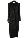 CAROLINA HERRERA PLEATED DETAIL COAT