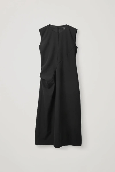 Cos Tie-back Sleeveless Dress In Black