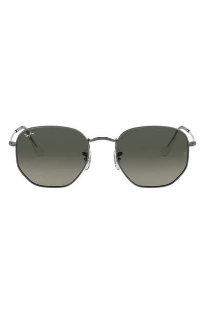 RAY BAN 51MM GEOMETRIC SUNGLASSES,RB3548N51-Y