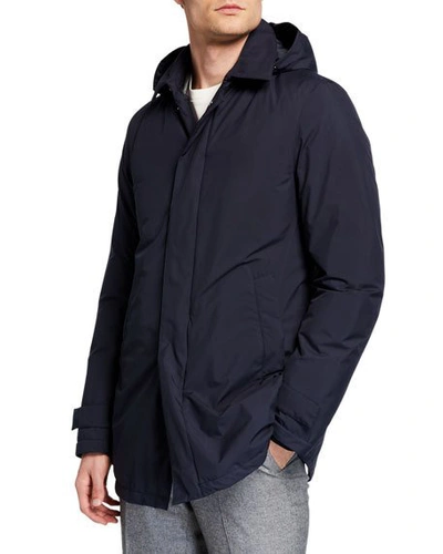 Herno Men's City Water-resistant Trench Coat In Navy