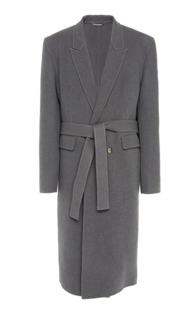 Rochas Trouserelleria Wool And Cashmere-blend Coat In Grey