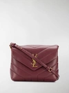 Saint Laurent Lou Medium Monogram Ysl Calf Crossbody Bag In Red