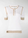 FENDI STRIPE TRIM KNITTED TOP,FZY848A8KS14242616