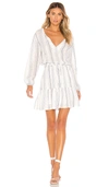 Rails Layla Stripe Long Sleeve Linen Blend Dress In Chalet Stripe
