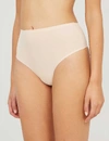 Chantelle Soft Stretch High-rise Stretch-jersey Thong In 01n Golden Beige