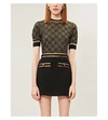 GUCCI GG-MOTIF METALLIC WOOL-BLEND TOP