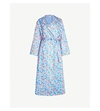 YOLKE FLORAL PRINT COTTON DRESSING GOWN