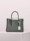 Kate Spade Margaux Large Satchel In Deep Evergreen