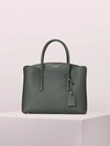 Kate Spade Margaux Large Satchel In Deep Evergreen