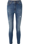 DOLCE & GABBANA AUDREY DISTRESSED HIGH-RISE SKINNY JEANS