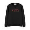 VALENTINO VLTN black cotton-blend sweatshirt