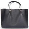 VALENTINO GARAVANI VALENTINO WOMEN SHOPPER RING TOTE CALFSKIN LOGO BLACK