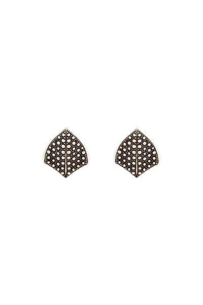 Roberto Cavalli Studded Scale Earrings In Gold