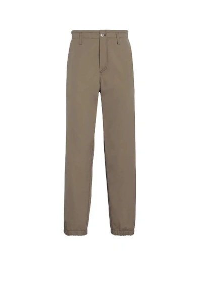 Roberto Cavalli Khaki Zip Lounge Chino Trousers In Brown