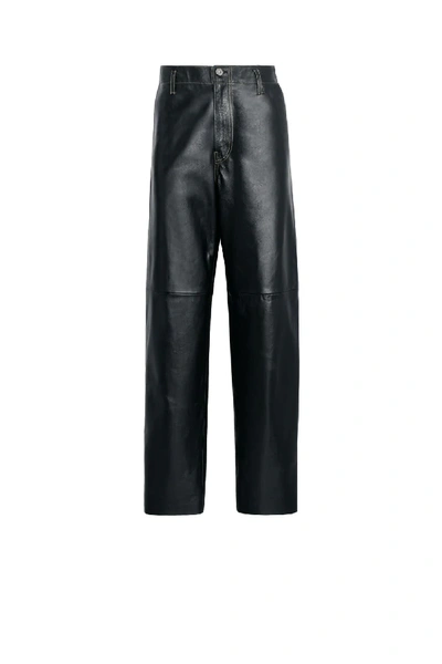 Roberto Cavalli Black Nappa Trousers