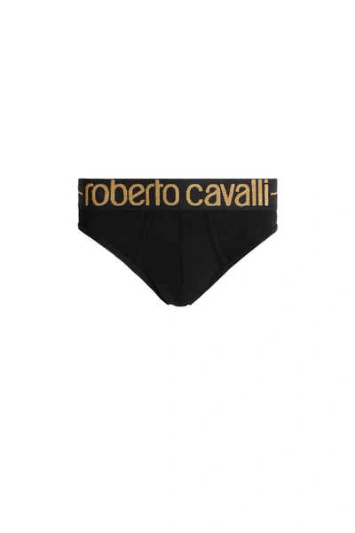 Roberto Cavalli Bi-pack Black Logo Briefs