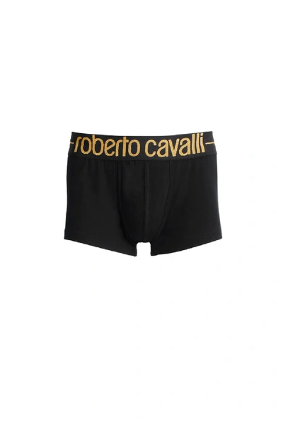 Roberto Cavalli Bi-pack Black Logo Boxer Shorts