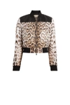 ROBERTO CAVALLI HERITAGE JAGUAR PRINT BOMBER JACKET,13754422