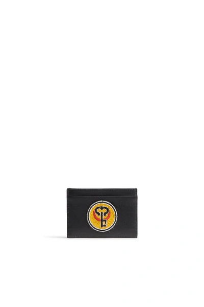 Roberto Cavalli Patch Card Holder In Black