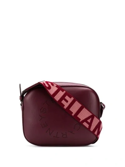 Stella Mccartney Logo-strap Faux-leather Camera Bag In Red
