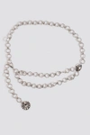 NA-KD TWISTED LINKS CHAIN BELT - SILVER