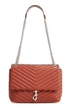 REBECCA MINKOFF Edie Flap Quilted Leather Shoulder Bag,HF18EEQD37