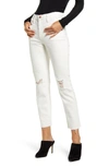 AG ISABELLE X RIPPED HIGH WAIST RAW HEM ANKLE JEANS,DSD1925RH