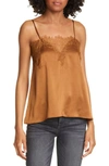 Cami Nyc The Sweetheart Silk Charmeuse Camisole In Toffee