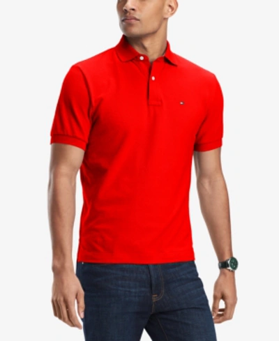 Tommy Hilfiger Custom Fit Polo In Red
