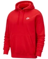 Nike Solid Color Hoodie With Maxi Patch Pocket In U Red