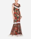 DOLCE & GABBANA LONG PORTOFINO-PRINT GEORGETTE DRESS