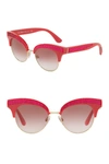 Dolce & Gabbana 50mm Embellished Cat Eye Sunglasses In Pink Gold